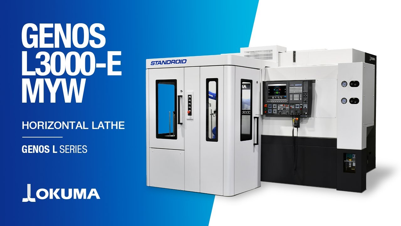 Okuma's GENOS L3000-e with STANDROID - Horizontal Lathe