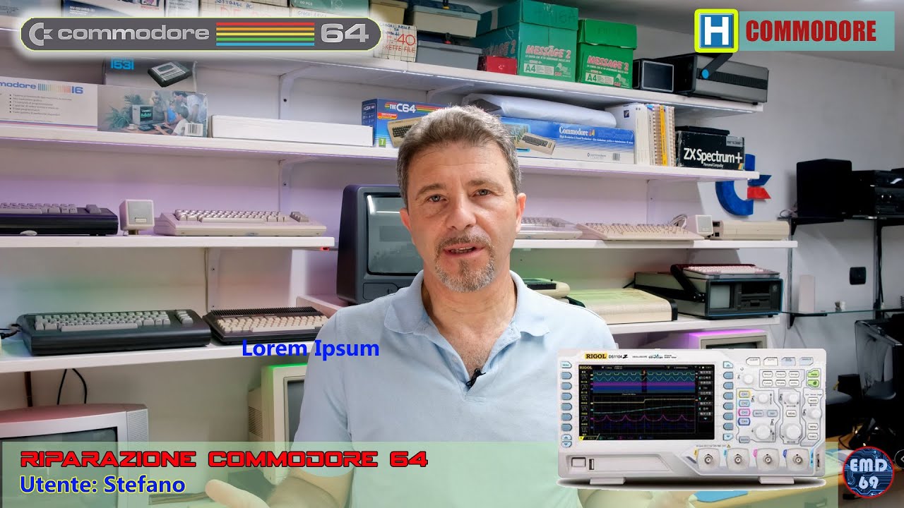 Riparazione Commodore #C64, dove non arriva la diagnostica, l'oscilloscopio risolve !