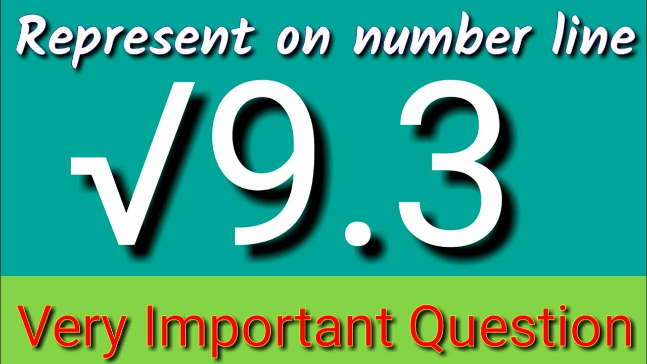 Represent root 9.3 on the number line, Locate root 9.3 on the number line, √9.3 on the number line.