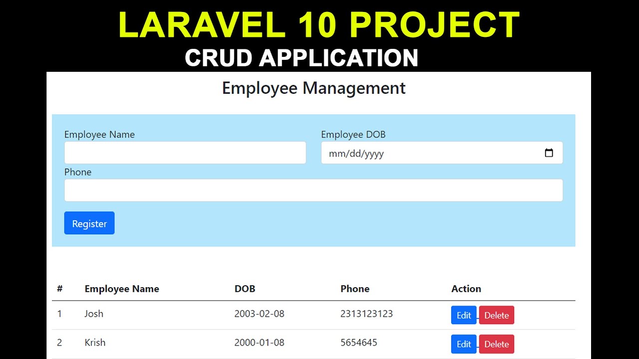 CRUD-приложение Laravel 10