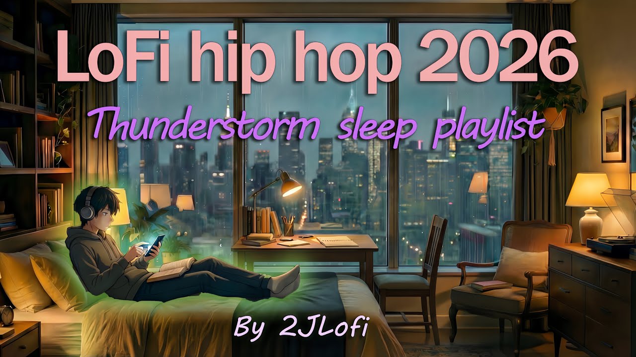 Lofi hip hop 2026 | 🌧️ Thunderstorm Sleep Playlist | Chill Beats for Relax & Study By 2JLofi