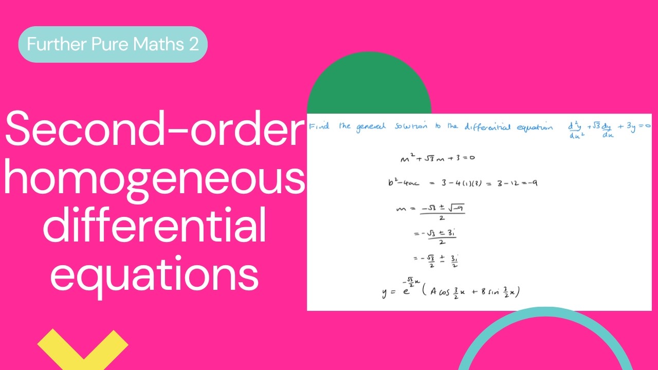Second-order homogeneous differential equations (Edexcel IAL FP2 6.1)