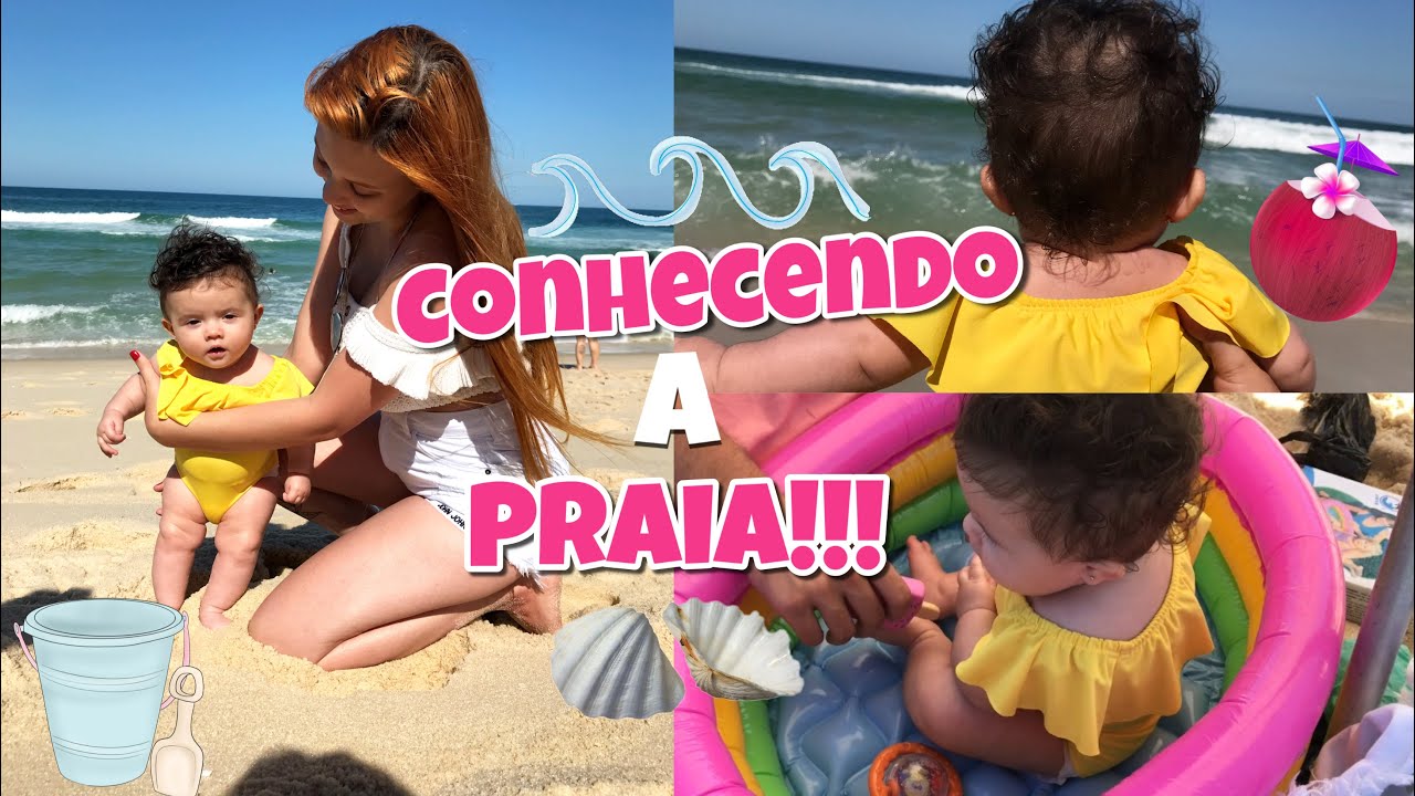 PRIMEIRA VEZ DA BEBÊ NA PRAIA!!!