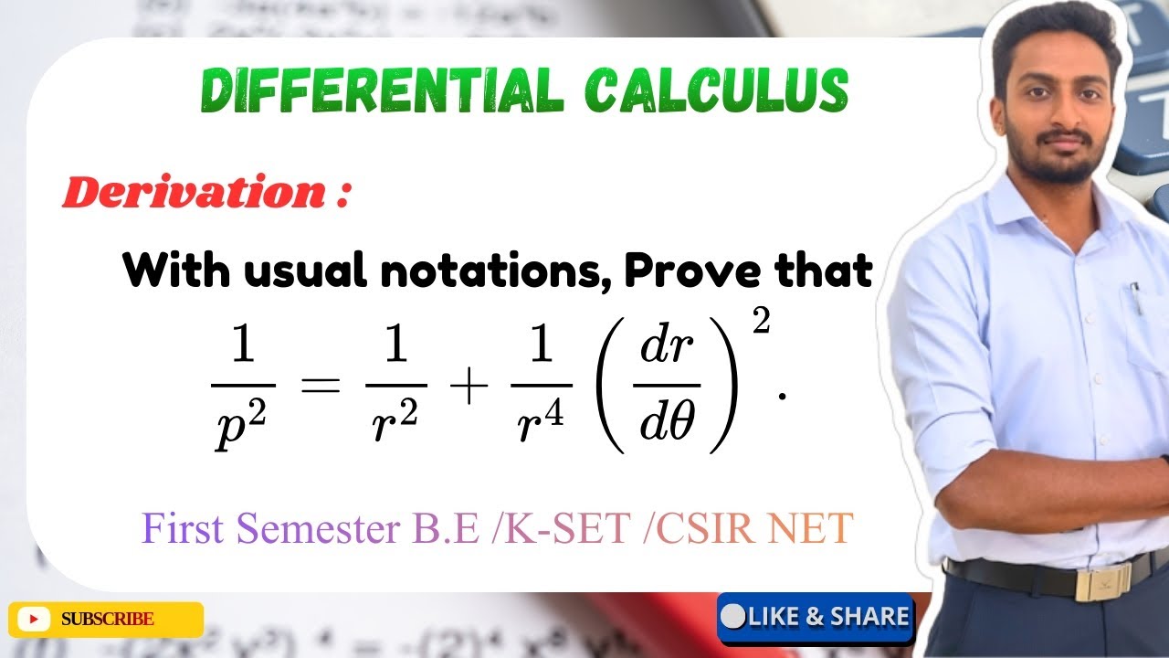 With usual notations, Prove that 1/p^2=1/r^2+1/r^4(dr/d𝜃) ^2.