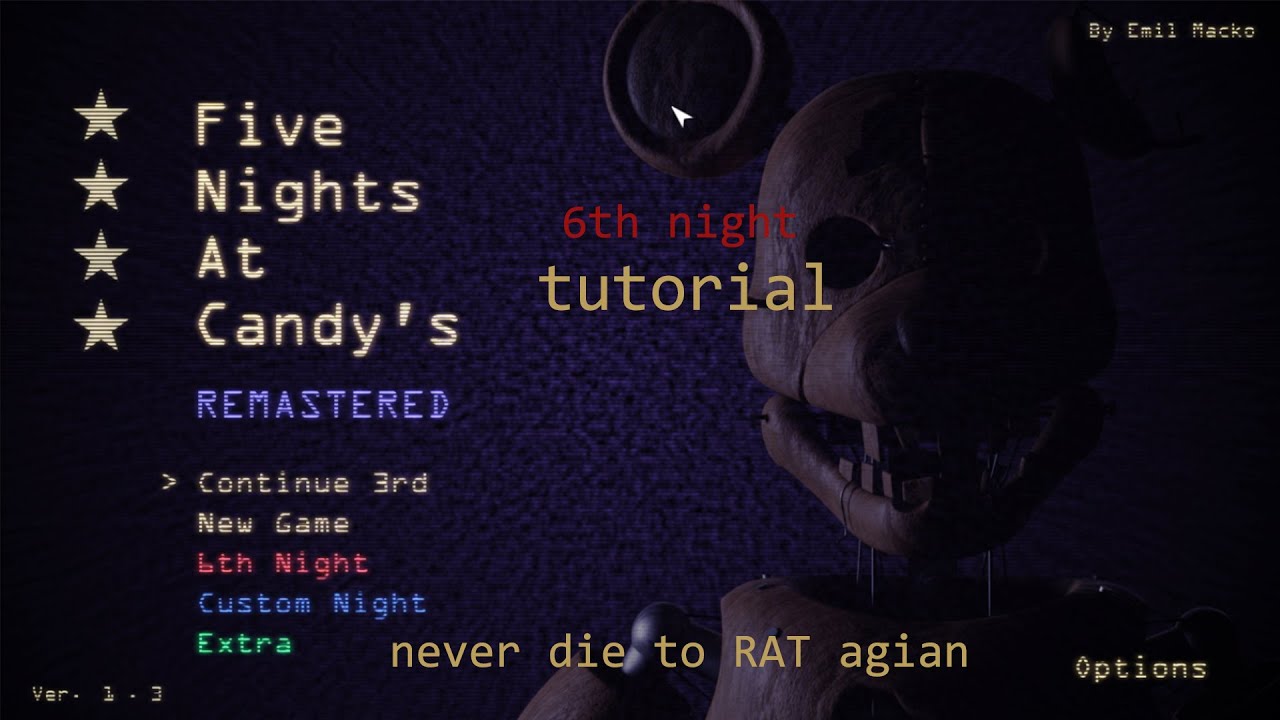 Five nights at candy's 6th night tutorial | NEVER die to RAT agian
