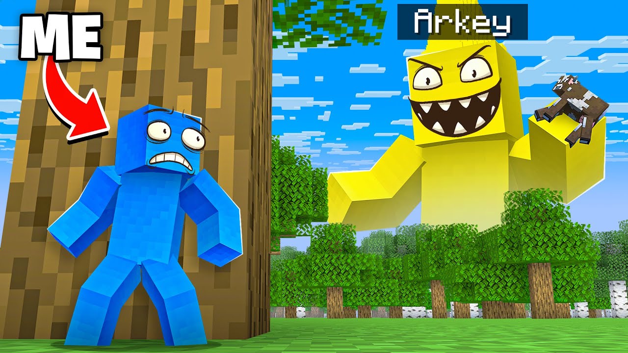 TINY vs GIANT Hide and Seek in Minecraft!