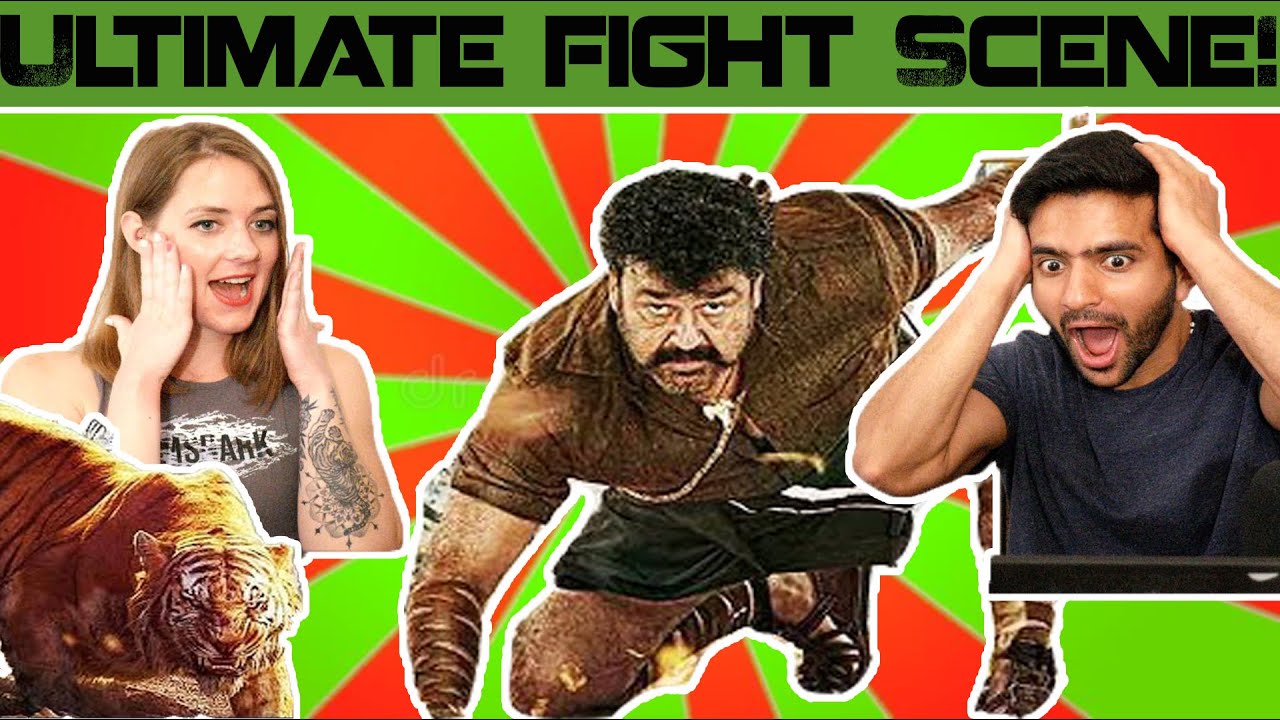 Реакция на сцену боя Pulimurugan Climax Ultimate Fight Scene Reaction, часть 1 | Mohanlal | Lal