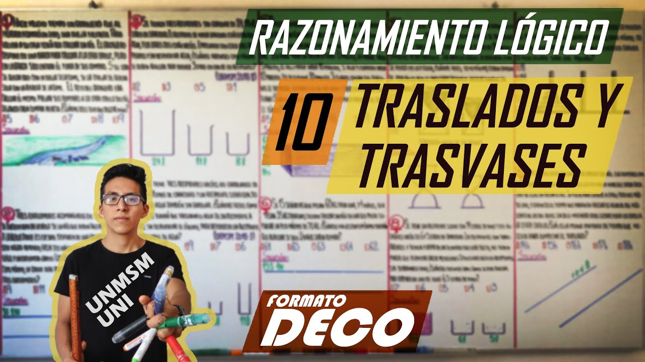TRASLADOS Y TRASVASES | RAZONAMIENTO LÓGICO