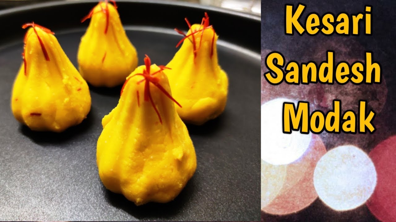 Kesari Sandesh Modak Recipe | Kesariya Chhena Modak | Kesari  Paneer Modak | Ganesh Utsav Special
