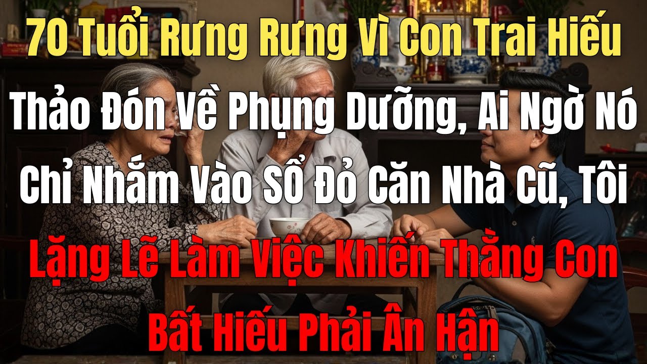 70 Tuổi Rưng Rưng Vì Con Trai Hiếu Thảo Đón Về Phụng Dưỡng, Ai Ngờ Nó Chỉ Nhắm Vào SỔ Đỏ Căn Nhà Cũ