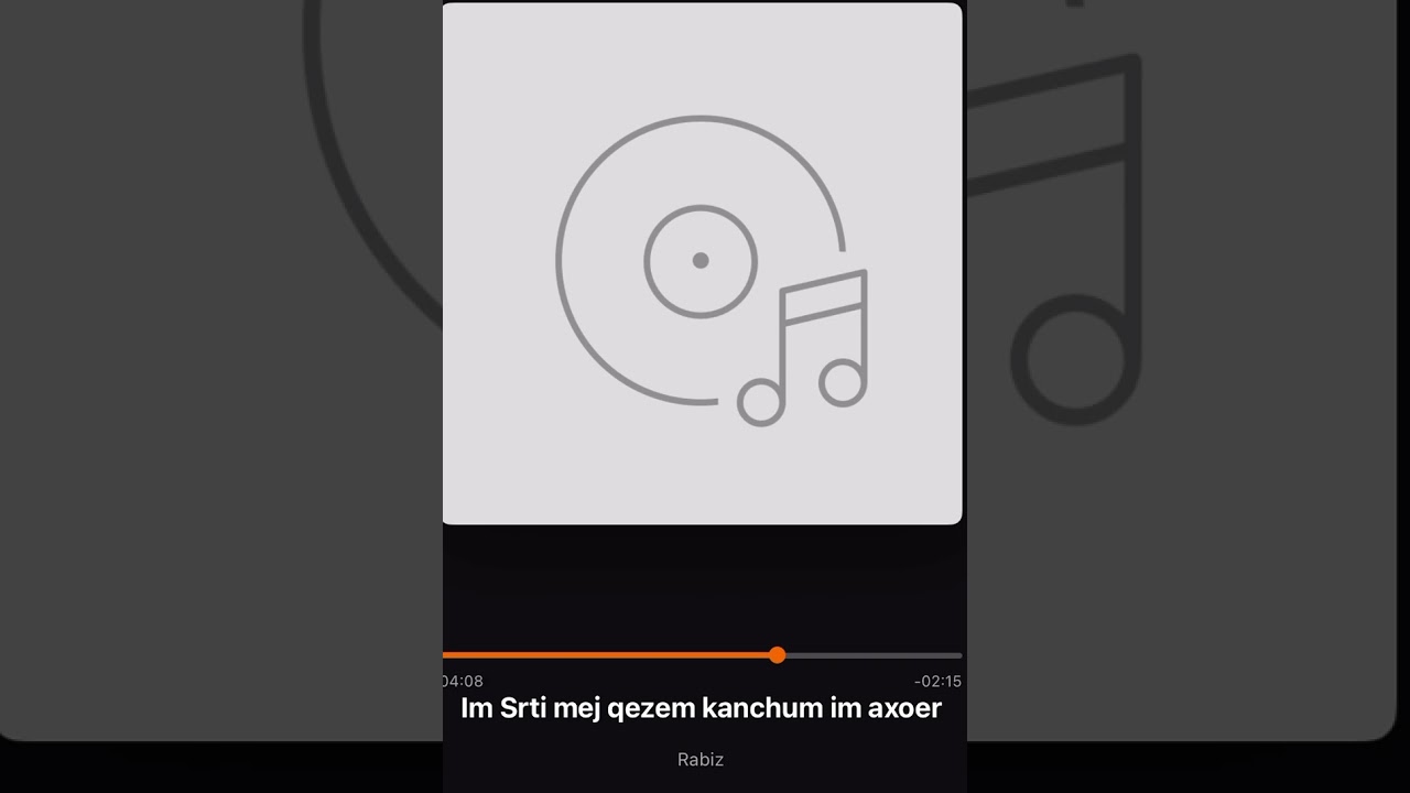 Rabiz im srti mej qezem kanchum Im Axper