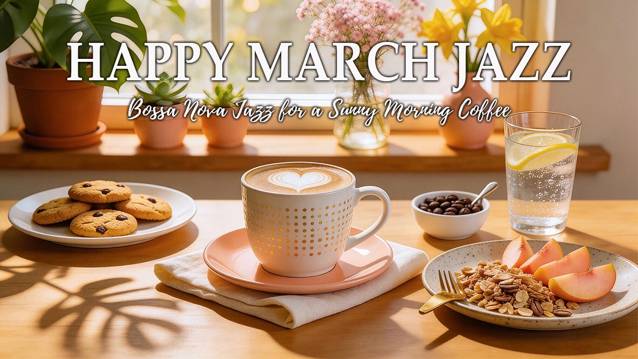 Happy March Jazz Music☕ Smooth Cafe Background Vibe Music Bossa Nova Jazz for a Sunny Morning Coffee