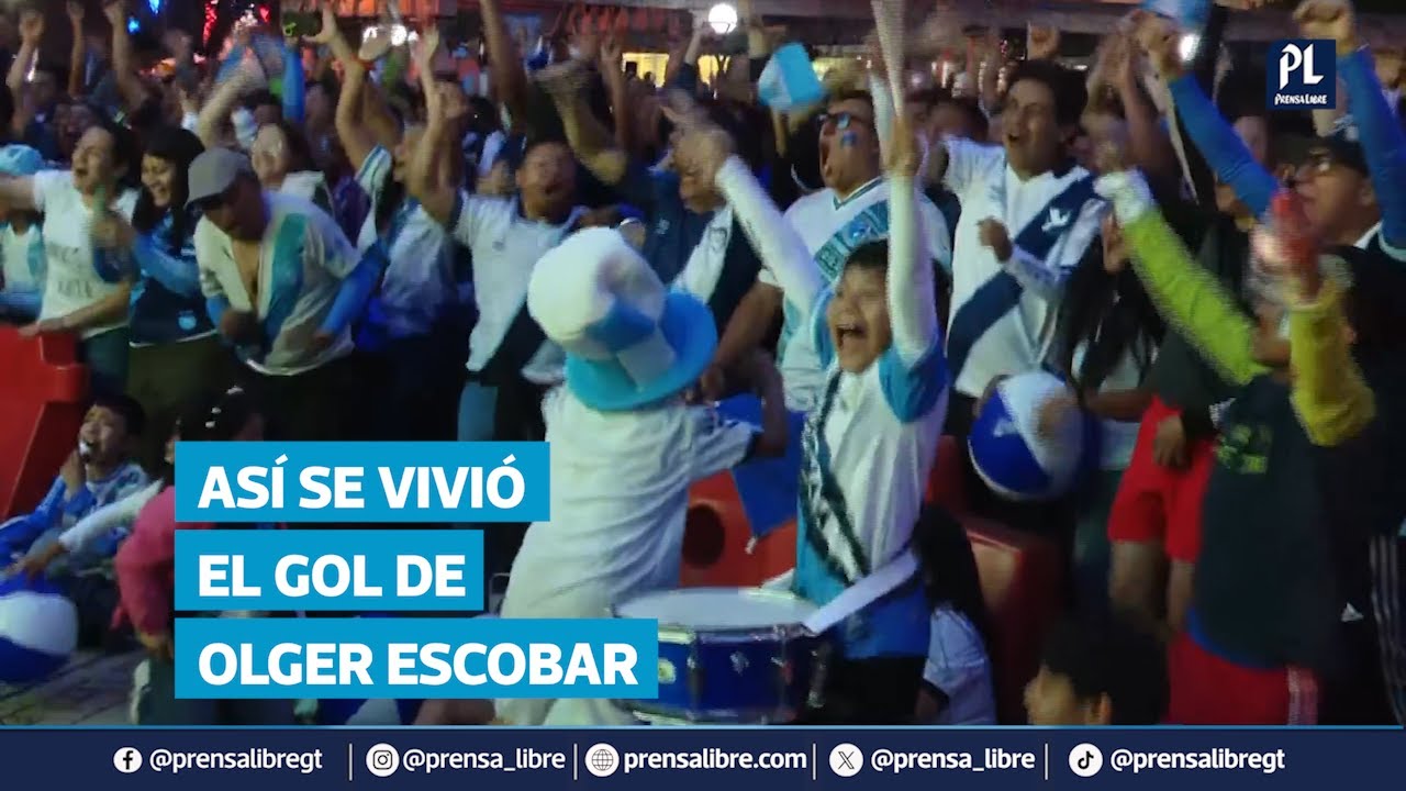 As&iacute; celebr&oacute; la afici&oacute;n de Guatemala, en El Obelisco, el gol de Olger Escobar ante EE. UU.