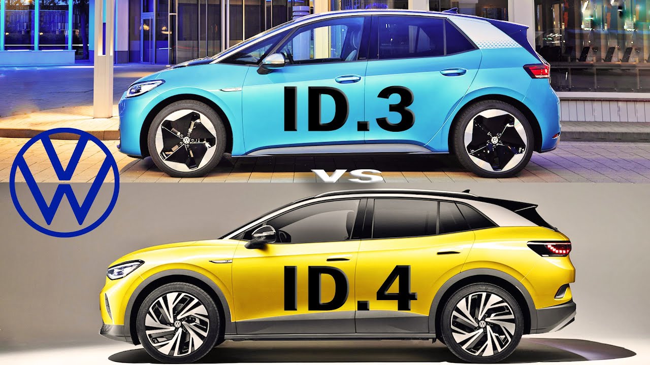 Volkswagen ID.4 vs ID.3 - Design compare | electric car compare