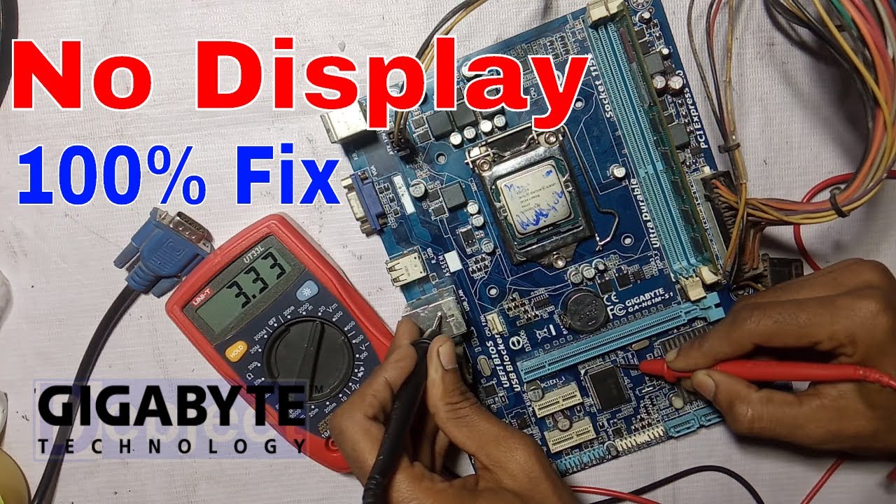 Gigabyte H61 Motherboard No Display Solutions (GA-H61M-S1 Rev. 2.2)
