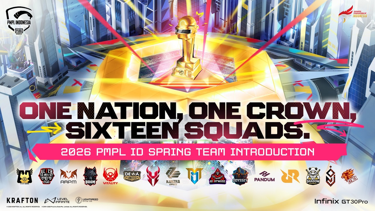 ONE NATION, ONE CROWN, SIXTEEN SQUADS | 2026 PMPL ID SPRING GRAND FINAL TEAM INTRODUCTION