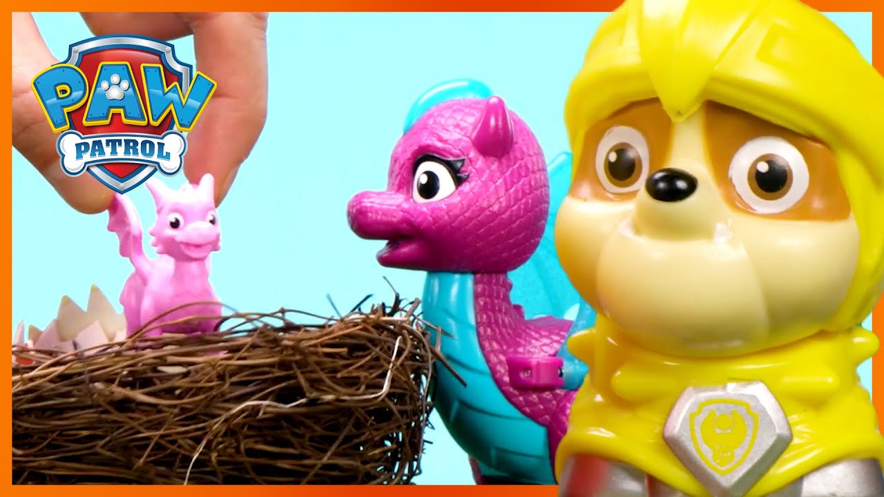 PAW Rescue Knights Save Baby Dragons & More 🏰 - PAW Patrol Compilation - Toy Pretend Play for Kids