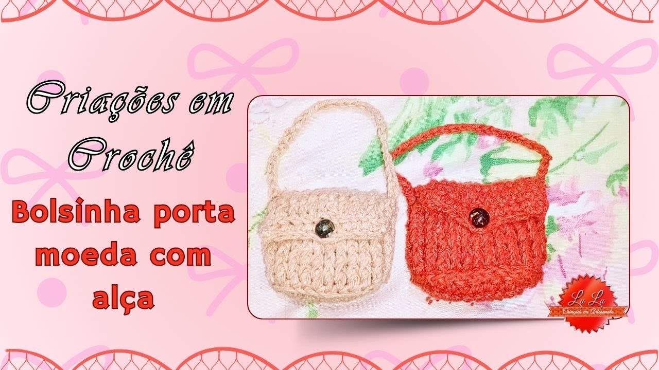 👛Criações em Crochê Tutorial Bolsinha Porta-Moedas com Alça