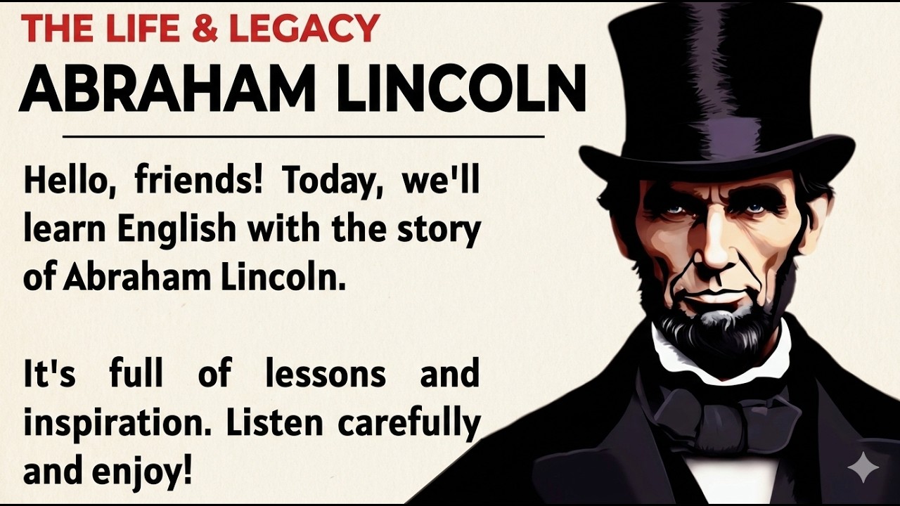 The Story of Abraham Lincoln — Learn English Through Story Level 2 🔥 | Listening Practice ✅