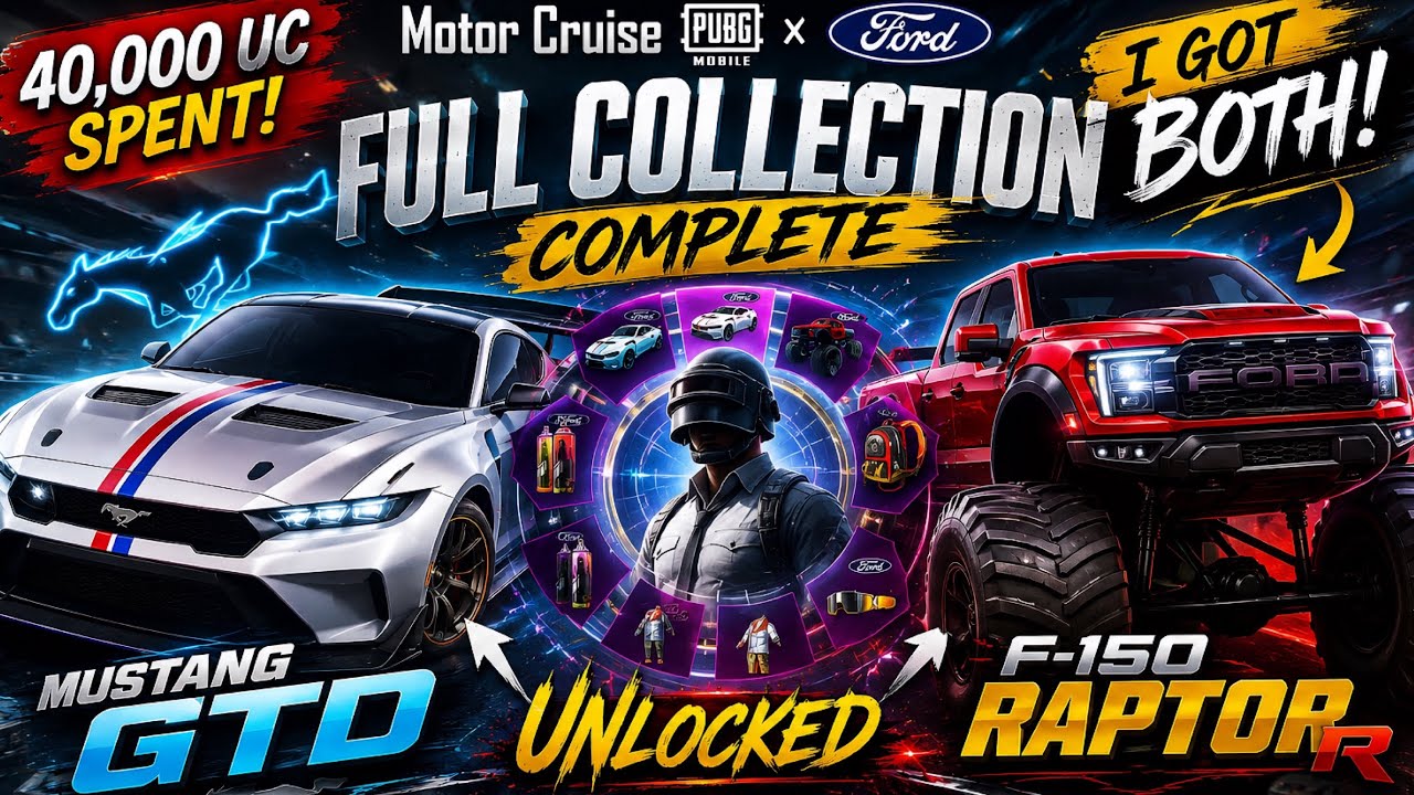 FORD MUSTANG | MOTOR CRUISE | 40,000 UC | CREATE OPENING | PUBG MOBILE