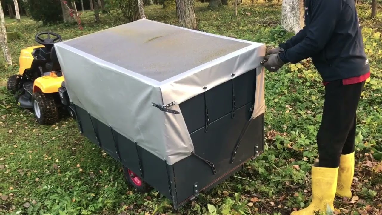 Odkurzacz do liści i trawy do kosiarek, z przyczepą ciągnioną, zasysanie boczne model  Alto EPT 400