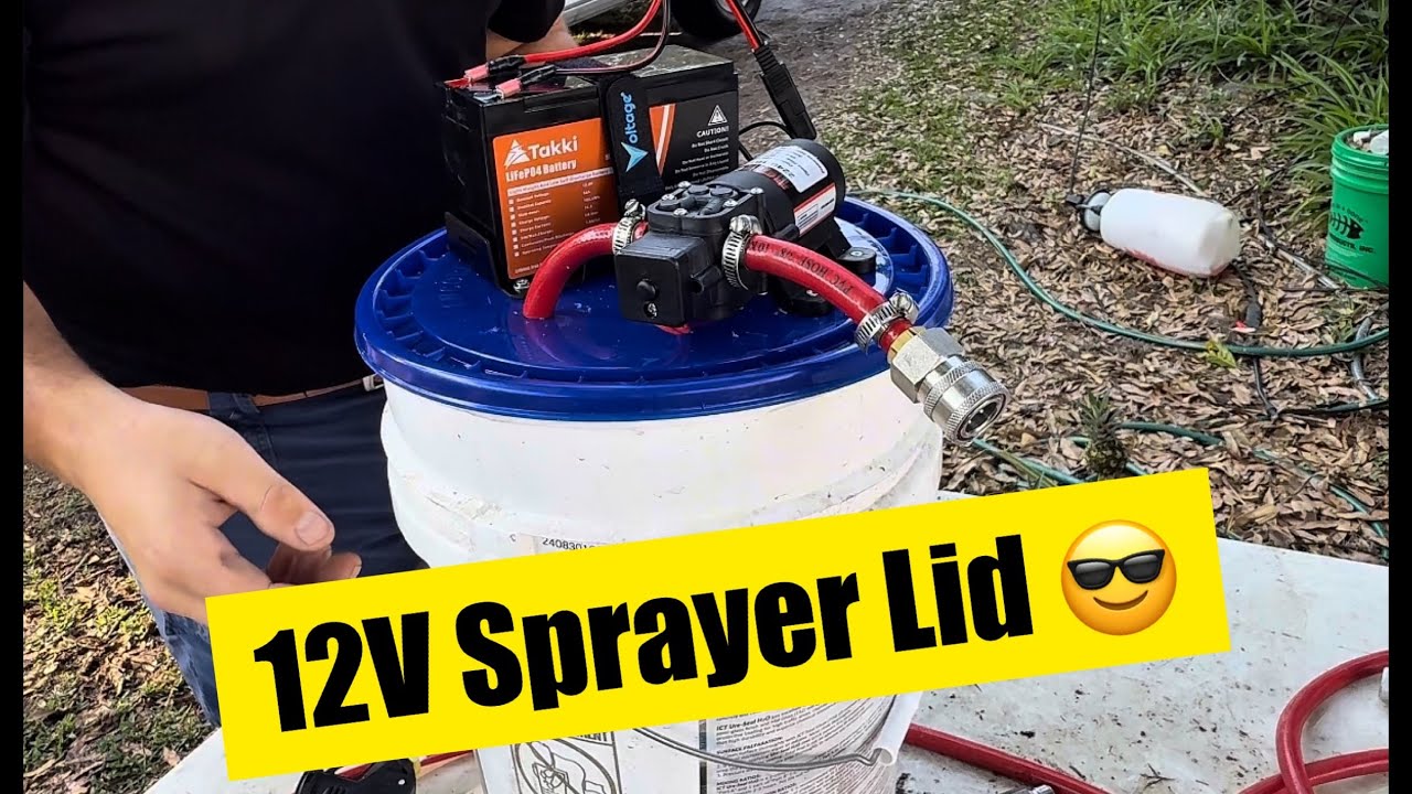 CUSTOM 12V Universal 5-6 Gal Bucket Sprayer Lid