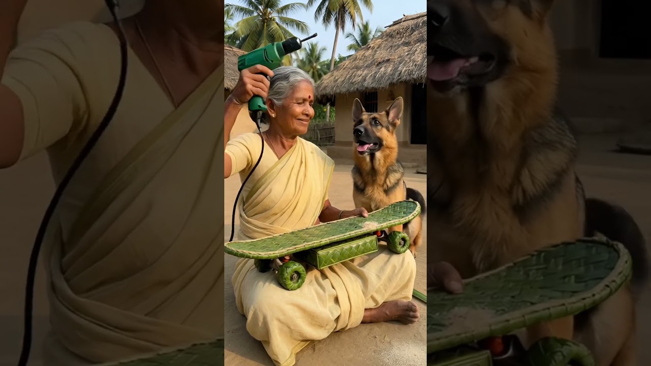 Electric Skateboard for My Dog | Amazing Handmade Coconut Leaf Craft #coconutleaf #shorts