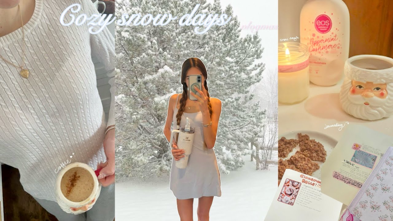 Cozy Christmas vlog 🕯️🛁🫖❄️♡ home for the holidays ♡ (journaling, coffee, snow days, etc.)