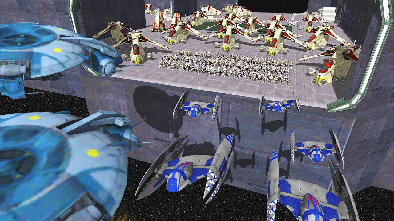 Defiant Clone Army Defends Venator SHIP INVASION! - Men of War: Star Wars Mod Battle Simulator