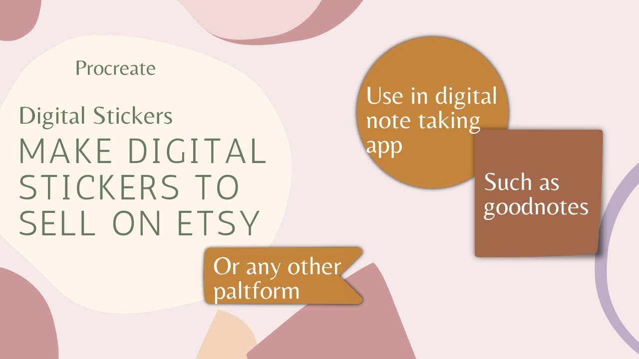 How to make Digital Stickers on procreate | Digital Product to sell on Esty | Stickers for goodnotes