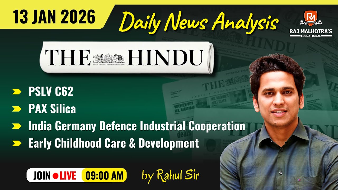 The Hindu Newspaper Analysis | 13 Jan 2026 | UPSC CSE |