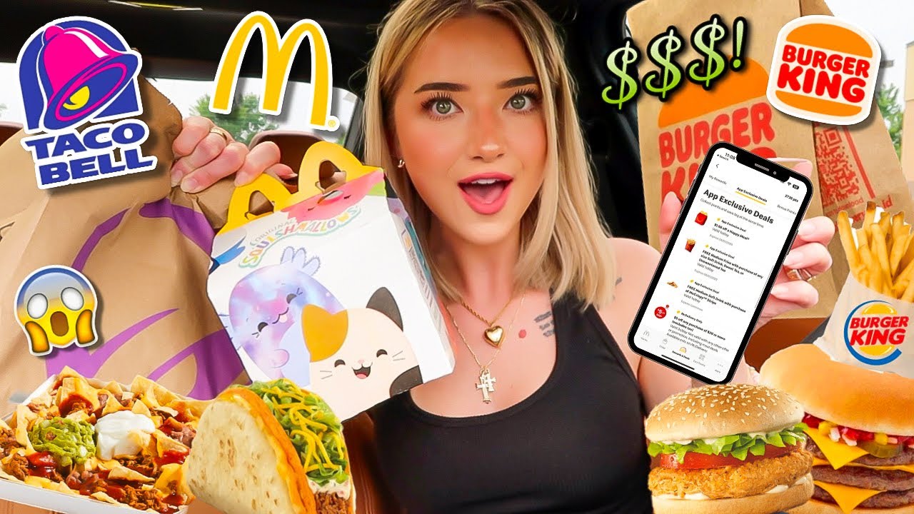 Eating ONLY Fast Food Mobile APP DEALS For 24 HOURS!!