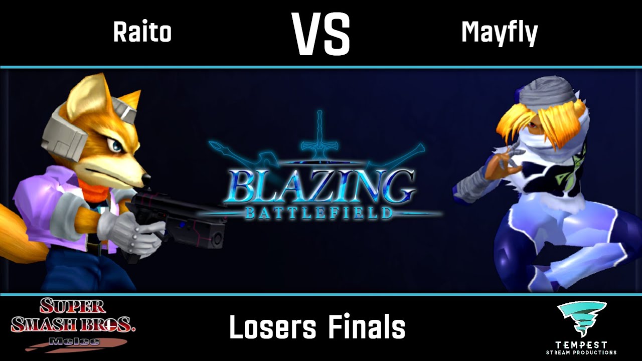Raito (Fox) vs Mayfly (Sheik) - Melee Losers Finals - Blazing Battlefield #2