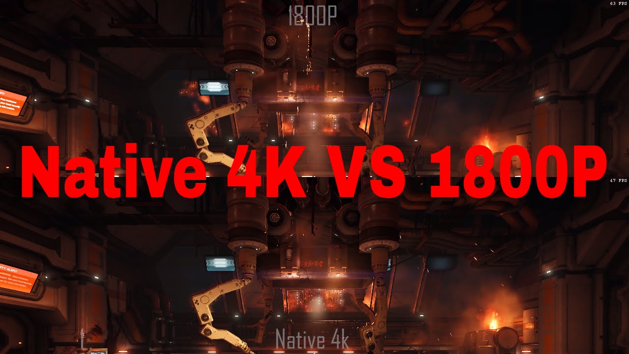 PS4 Pro Resolution Simulation 1800P VS Native 4K on PC