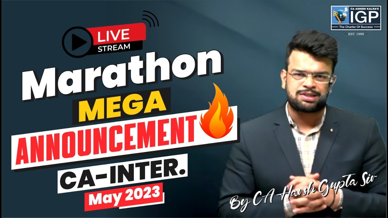 Live Law Marathon | Mega Announcement 🔥| CA Inter May 2023