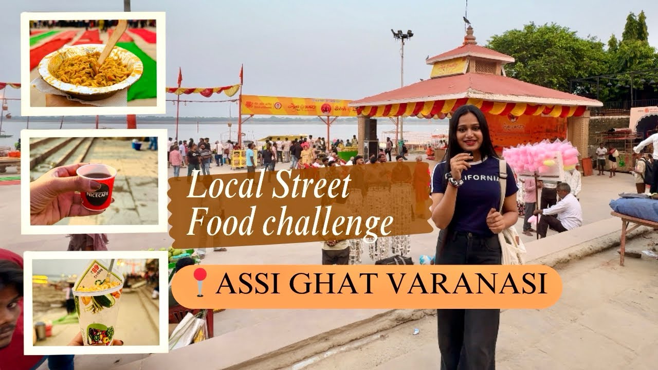Trying the local street food of Assi ghat Varanasi 🤤 | Varanasi Street Food challenge | Assi ghat ❤️