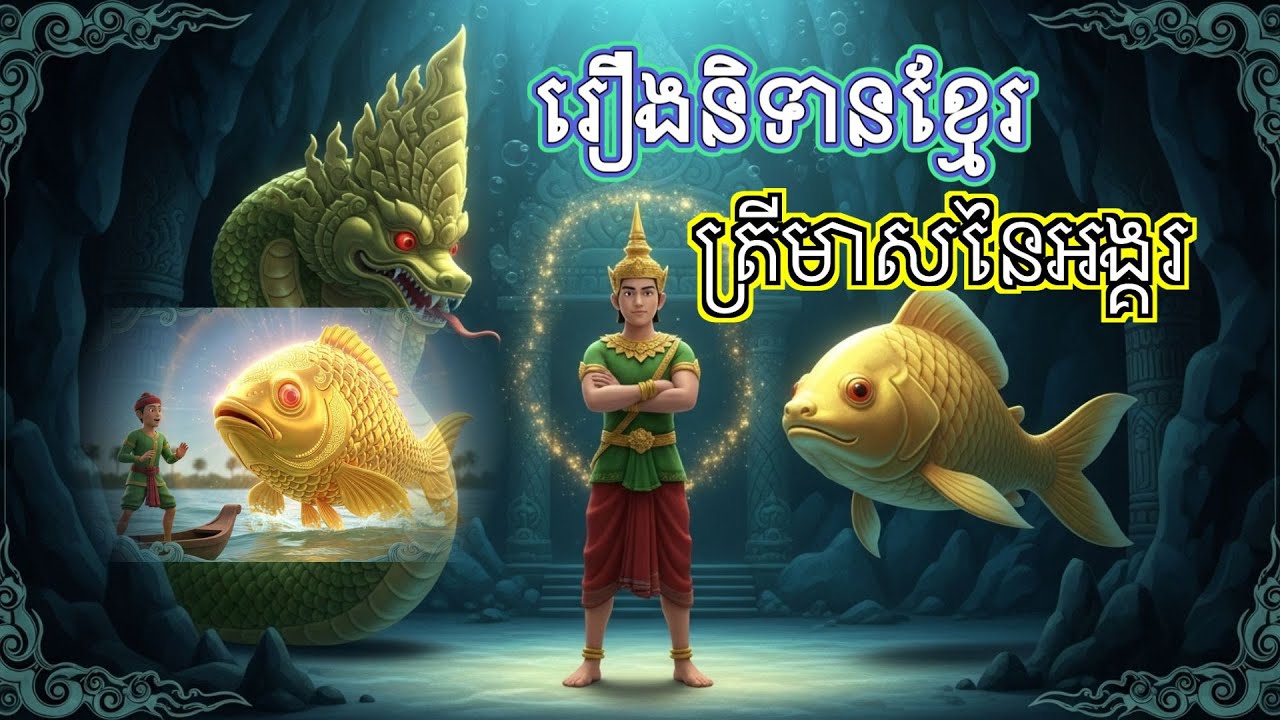 រឿងនិទានខ្មែរ៖ ត្រីមាសនៃអង្គរ | Khmer Folktale  The Golden Fish of Angkor