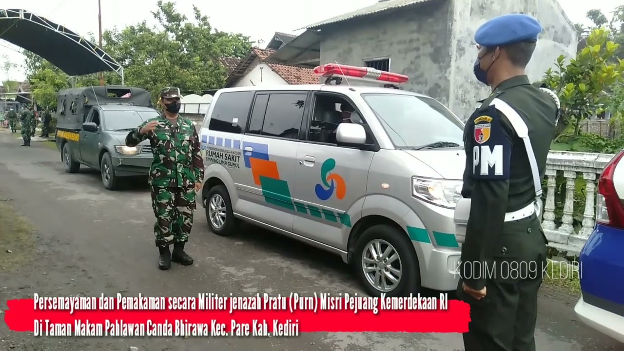 Pemindahan Secara Militer Jenazah Pratu (Purn) Misri Pejuang Kemerdekaan RI Ke TMP Canda Bhirawa