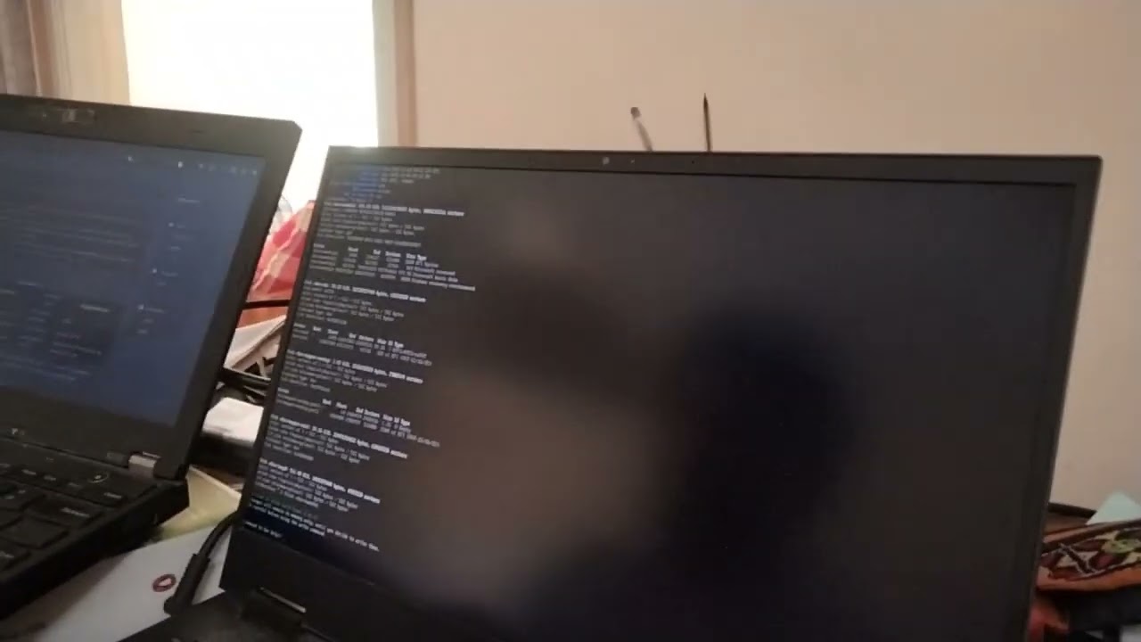 Badly Shot Video of Erasing Windows and Installing Arch Linux on a Laptop