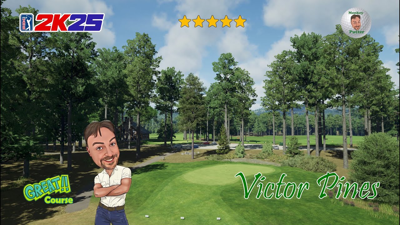 PGA Tour 2K25 - Виктор Пайнс - Демонстрация поля с обзором сверху.