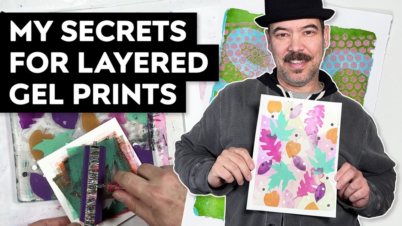 Exactly how I make single prints with multiple layers on a gel plate, step-by-step. #arttutorial