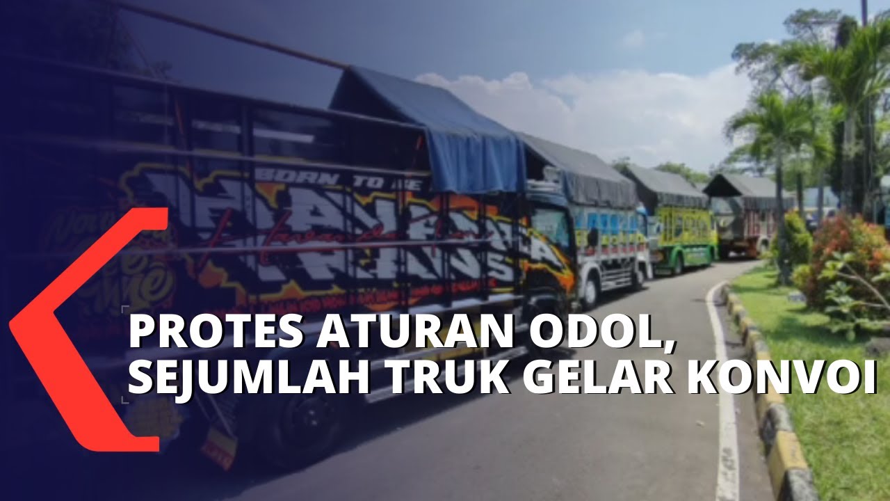 Protes Aturan ODOL, Sejumlah Truk Konvoi dan Tutup Jalan Penghubung Mojokerto-Surabaya