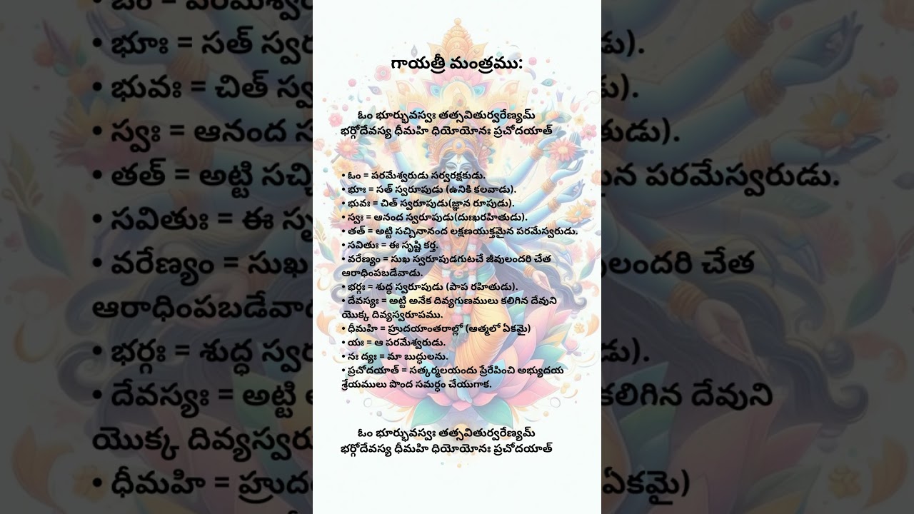 Meaning of Gayatri Mantra? 