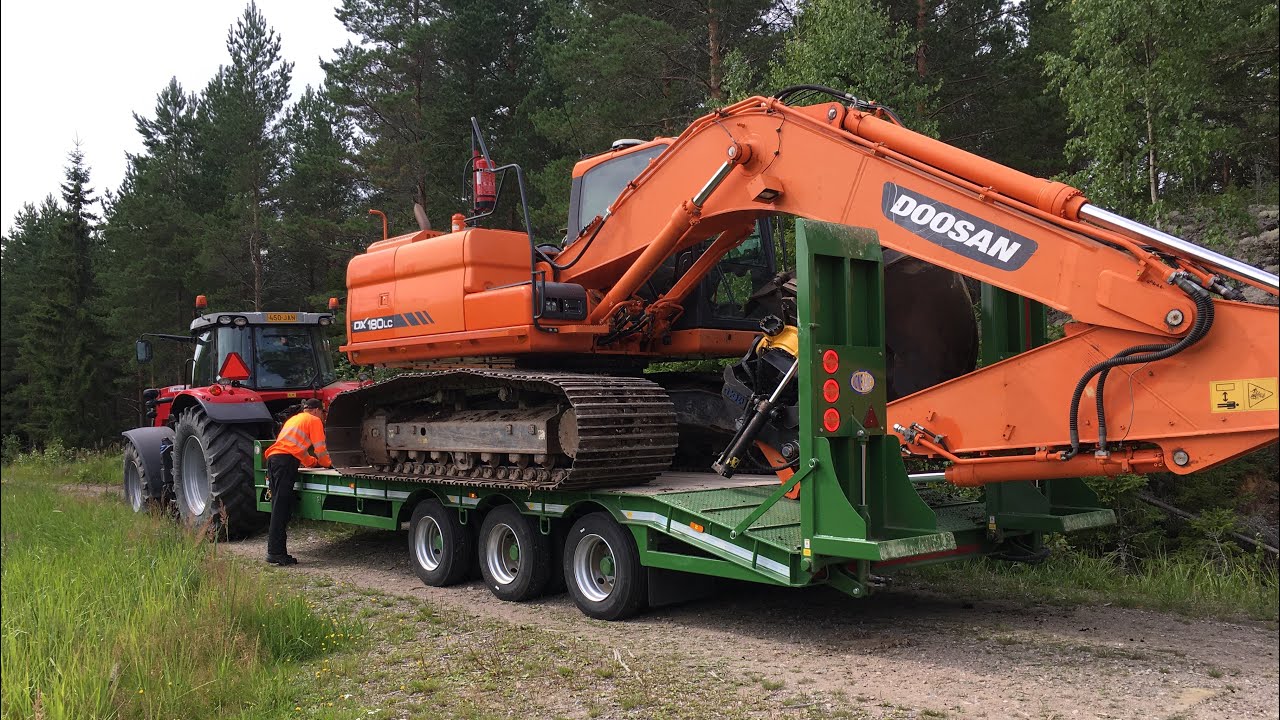 Doosan dx 180lc siirto uudella Konesäde lavetilla💪