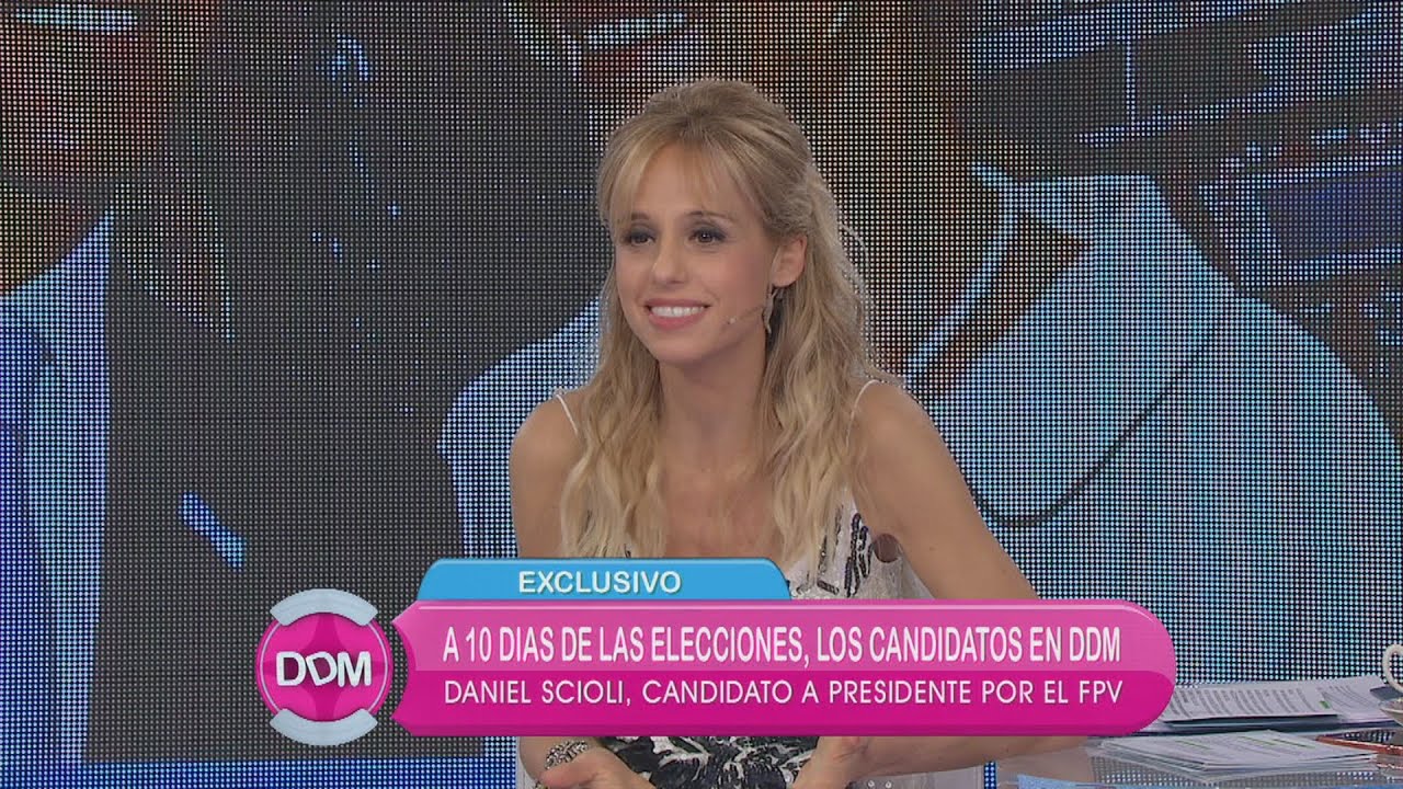 ¡Confusión en vivo! Scioli se equivocó y le cambió el nombre a Mariana Fabbiani