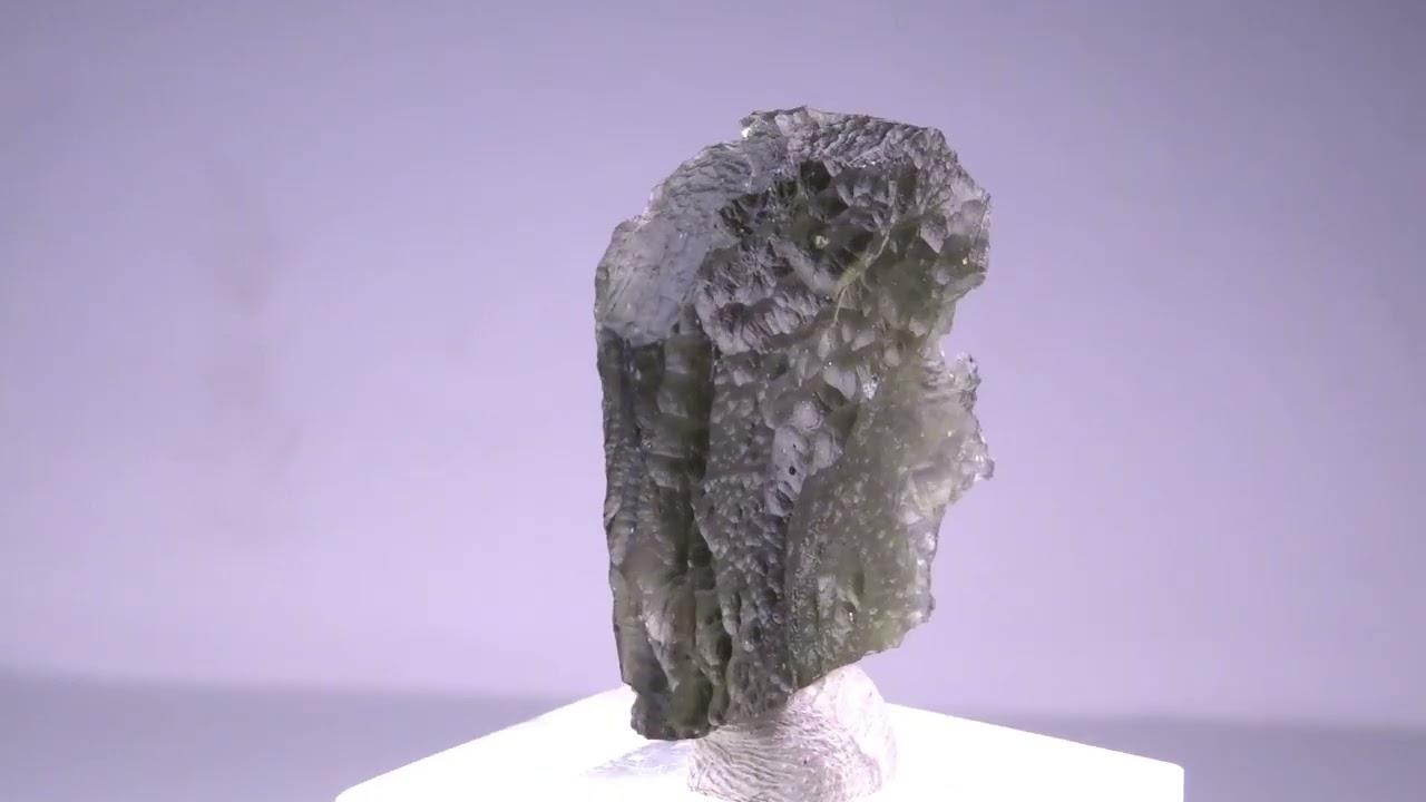 Moldavite fine collector raw specimen 6.6 gram with COA a7706