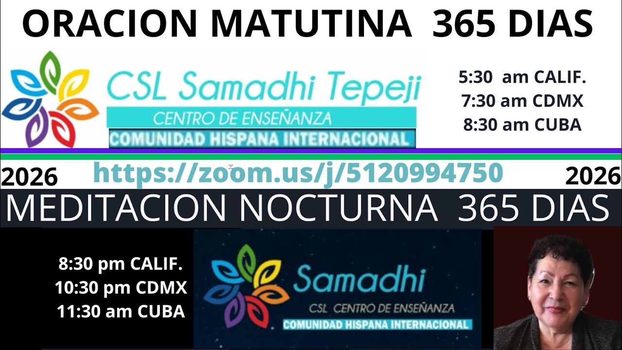 CSL Samadhi –Centro de Enseñanza CHI En Meditación Contigo Nocturna  Esencia de Amor 15 Febrero 2026