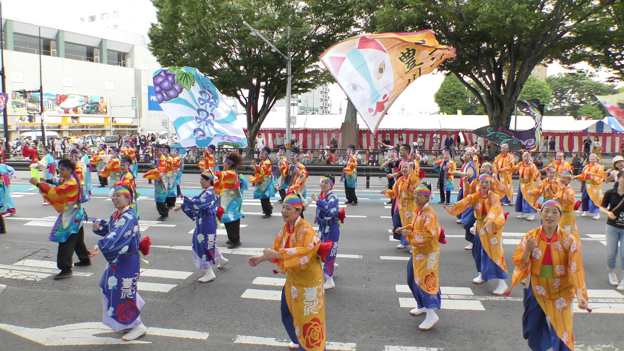 「総踊り♪おいでん豊川」豊川おいでん祭2018【郵便局前会場】