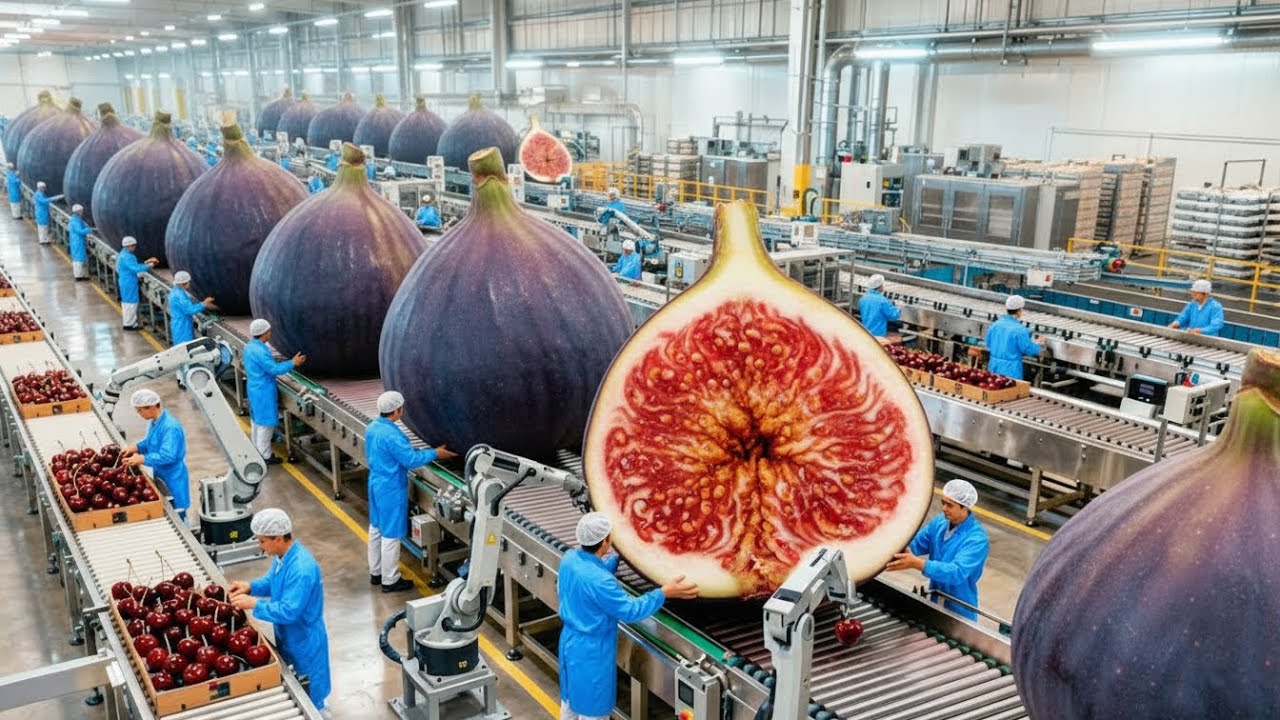 Inside the Modern Fig Factory: Massive Automated Fruit Processing & Jam Production