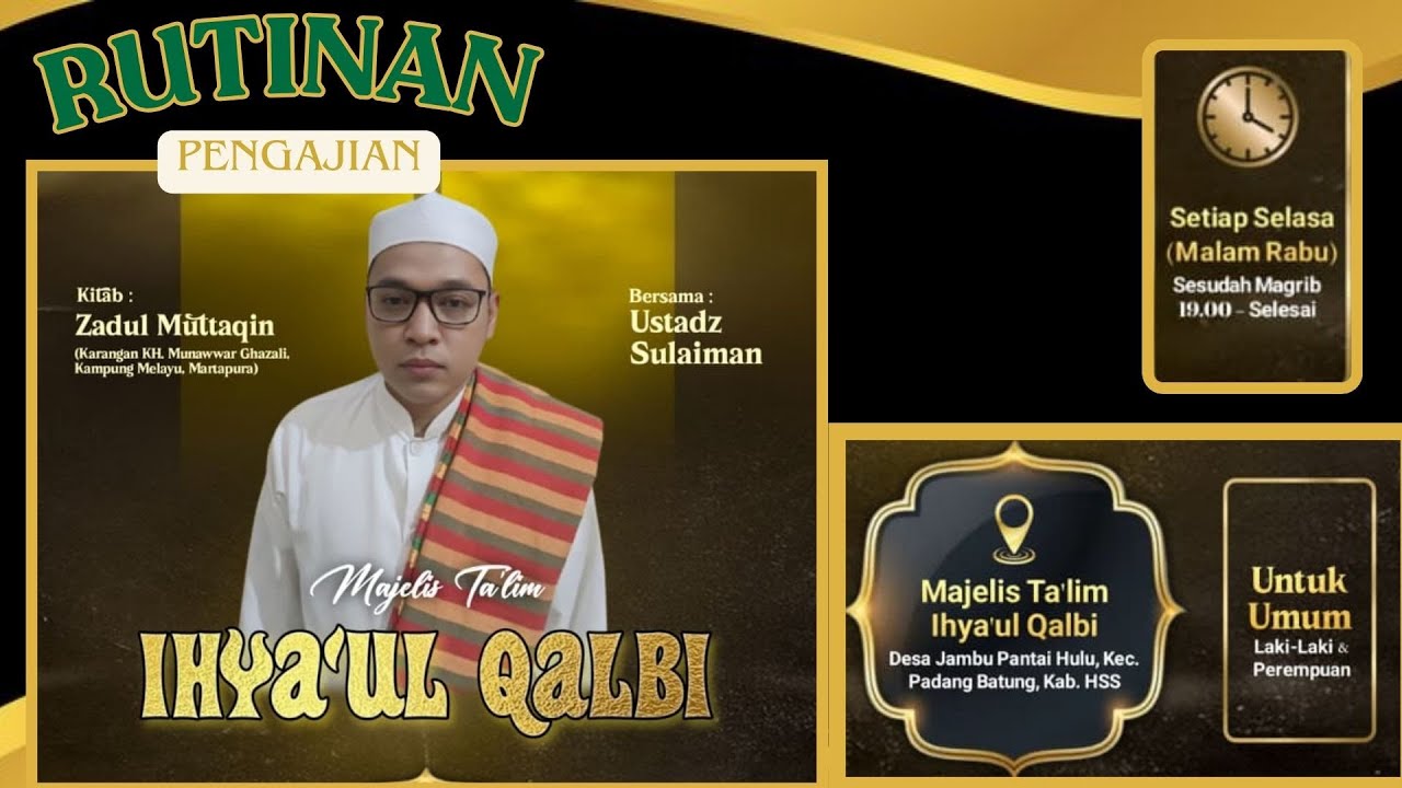 LIVE Majelis Ta lim Ihyaul Qalbi sekarang